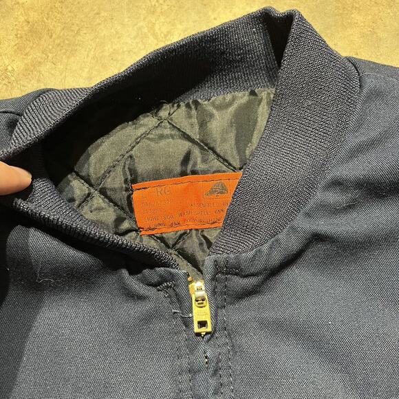 Vintage 90s Red Kap Blue Boxy Bomber Mechanics Jacket - Picture 3 of 3